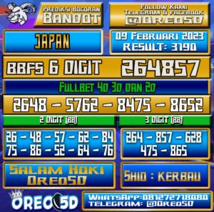 Bocoran Togel JAPAN 09 Februari 2023