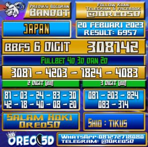 Bocoran Togel JAPAN 20 Februari 2023