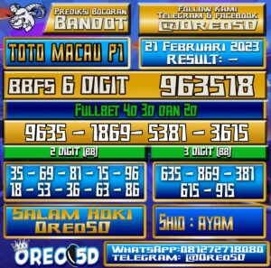 PREDIKSI  TOTO MACAU P1 21 Februari 2023