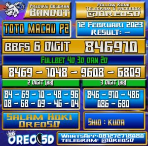 PREDIKSI TOTO MACAU P2 12 Februari 2023