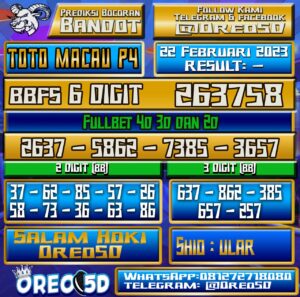 PREDIKSI  TOTO MACAU P4 22 Februari 2023