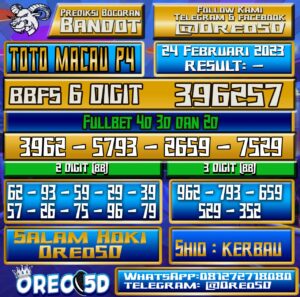 PREDIKSI  TOTO MACAU P4 24 Februari 2023