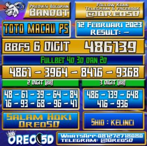 PREDIKSI TOTO MACAU P5 12 Februari 2023