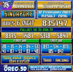 Bocoran Togel SINGAPORE 12 Februari 2023