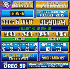 Bocoran Togel TAIWAN 06 Februari 2023