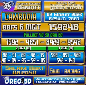 Bocoran Togel Cambodia 02 Maret 2023