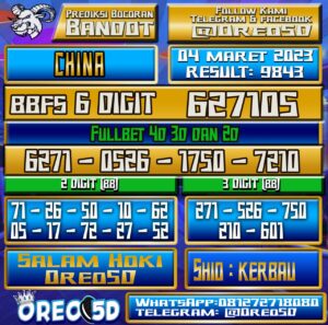 Bocoran Togel China 04 Maret 2023