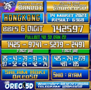 Bocoran Togel Hongkong Selasa 14 Maret 2023