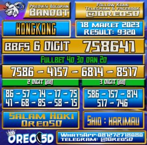 Bocoran Togel Hongkong Sabtu 18 Maret 2023