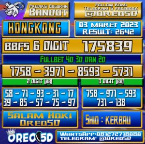 Bocoran Togel Hongkong 03 Maret 2023