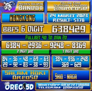 Bocoran Togel Hongkong Jumat 24 Maret 2023