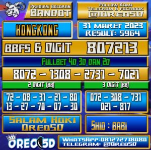 Bocoran Togel Hongkong Jumat 31 Maret 2023