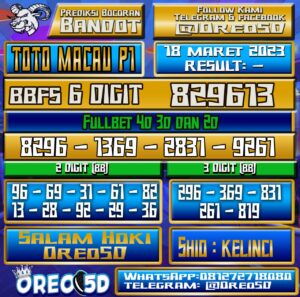 PREDIKSI  TOTO MACAU P1 Sabtu 18 Maret 2023