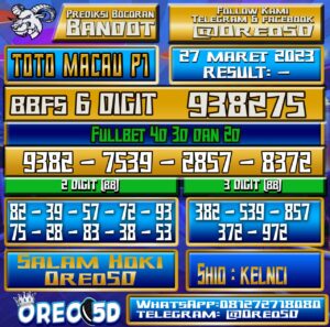 PREDIKSI  TOTO MACAU P1 Senin 27  Maret 2023