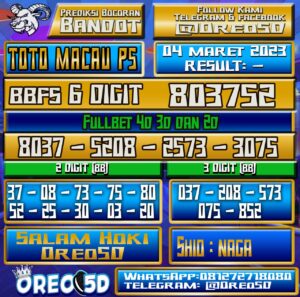 PREDIKSI TOTO MACAU P5 04 Maret 2023