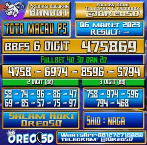 PREDIKSI  TOTO MACAU P5 06 Maret 2023