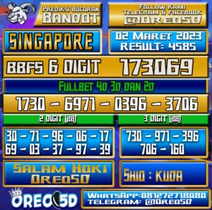 Bocoran Togel SINGAPORE 02 Maret 2023