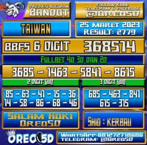 Bocoran Togel Taiwan Sabtu 25 Maret 2023