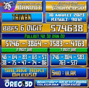 Bocoran Togel Taiwan Kamis 09 Maret 2023