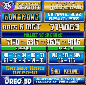 Bocoran Togel Hongkong Sabtu 08 April 2023