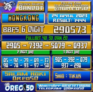 Bocoran Togel Hongkong Senin,24 April 2023