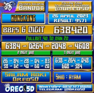 Bocoran Togel Hongkong Rabu,26 April 2023