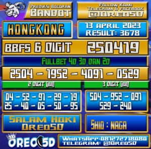 Bocoran Togel Hongkong Kamis 13 April 2023