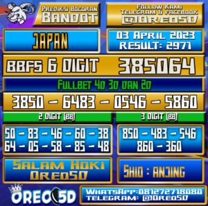 Bocoran Togel JAPAN Senin 3 April 2023