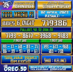 PREDIKSI  TOTO MACAU P1 Minggu 2 April 2023