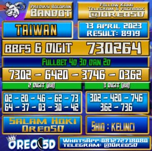 Bocoran Togel Taiwan Kamis 13 April 2023