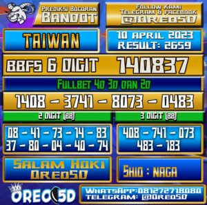 Bocoran Togel Taiwan Senin 10 April 2023