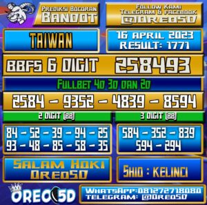 Bocoran Togel Taiwan Minggu 16 April 2023