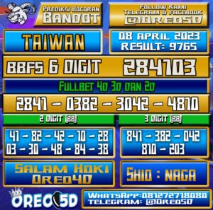 Bocoran Togel Taiwan Sabtu 08 April 2023