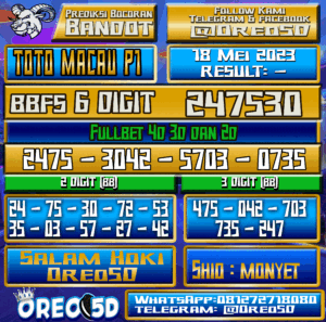 PREDIKSI TOTO MACAU P1 Kamis,18 Mei 2023