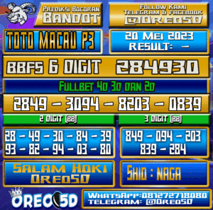 PREDIKSI TOTO MACAU P3 Sabtu,20 Mei 2023