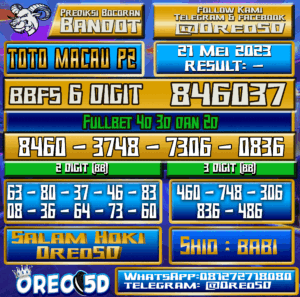 PREDIKSI TOTO MACAU P2 Minggu,21  Mei 2023