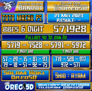 PREDIKSI TOTO MACAU P5 Minggu,21 Mei 2023