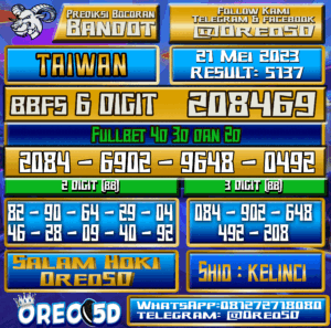 Bocoran Togel Taiwan Minggu,21 Mei 2023