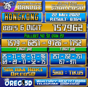 Bocoran Togel Hongkong Senin,22 Mei 2023