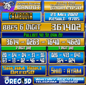 Bocoran Togel Cambodia Selasa,23 Mei 2023