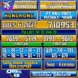 Bocoran Togel Hongkong Sabtu,27 Mei 2023