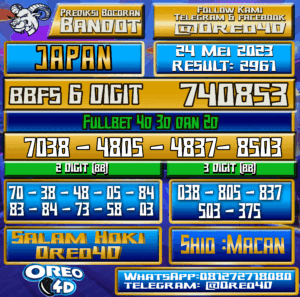 Bocoran Togel JAPAN Rabu,24 Mei 2023