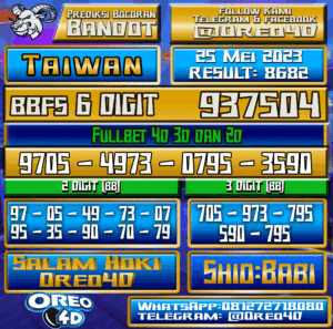 Bocoran Togel Taiwan Kamis,25 Mei 2023