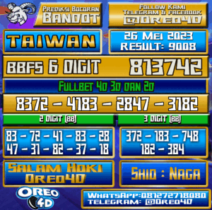 Bocoran Togel Taiwan Jumat,26 Mei 2023