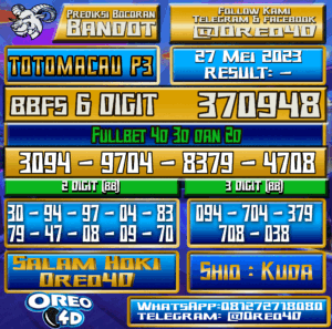 PREDIKSI TOTO MACAU P3 Sabtu,27 Mei 2023