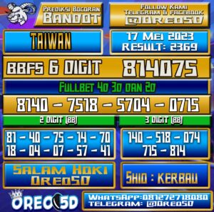 Bocoran Togel Taiwan Rabu,17 Mei 2023