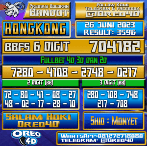 Bocoran Togel Hongkong Senin,26 JUNI 2023