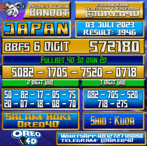 Bocoran Togel JAPAN Senin,03 JULI 2023