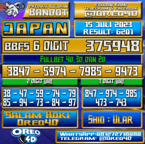 Bocoran Togel JAPAN Sabtu,15 JULI 2023