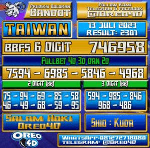 Bocoran Togel Taiwan Kamis,13 JULI 2023